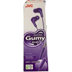 JVC HA-FX7M Gumy Plus Earbuds Remote & Microphone Noise Isolation Plum Violet